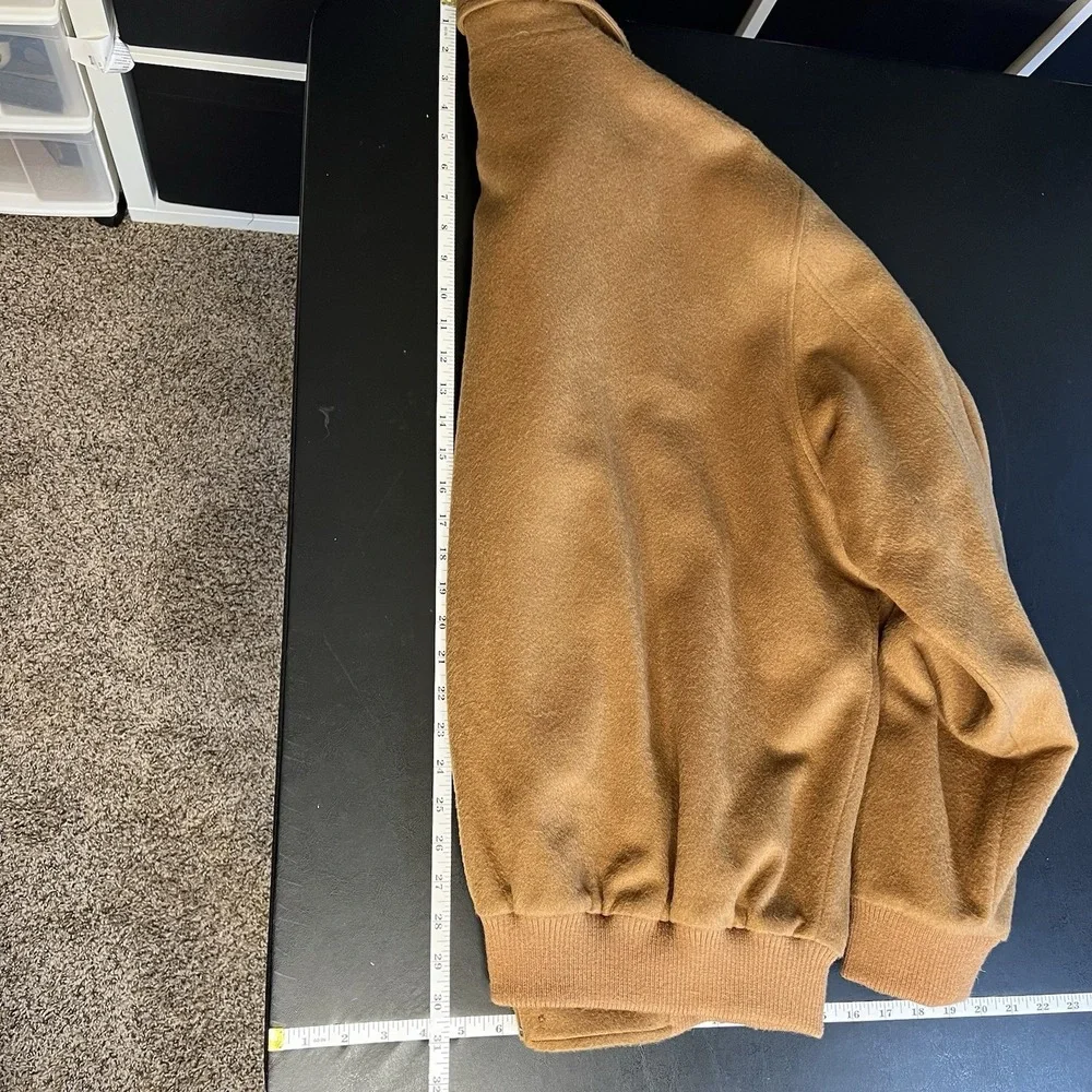 Daniel Cremieux XL Brown Alpaca Wool Jacket Coat Bomber Jacket Men's Grandpa ***